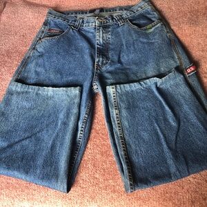 U.S. Polo Assn. shortened blue denim painter pants jeans  34x32 hemmed to 34x26